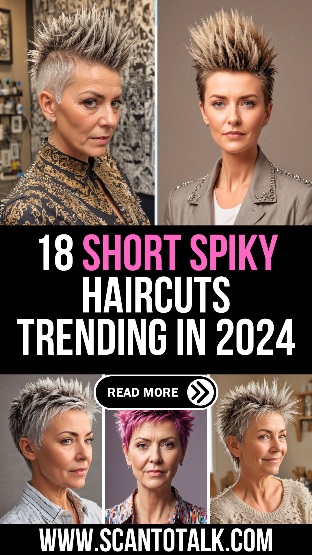 18 Short Spiky Haircuts Are Trending in 2024 – Scan to Talk